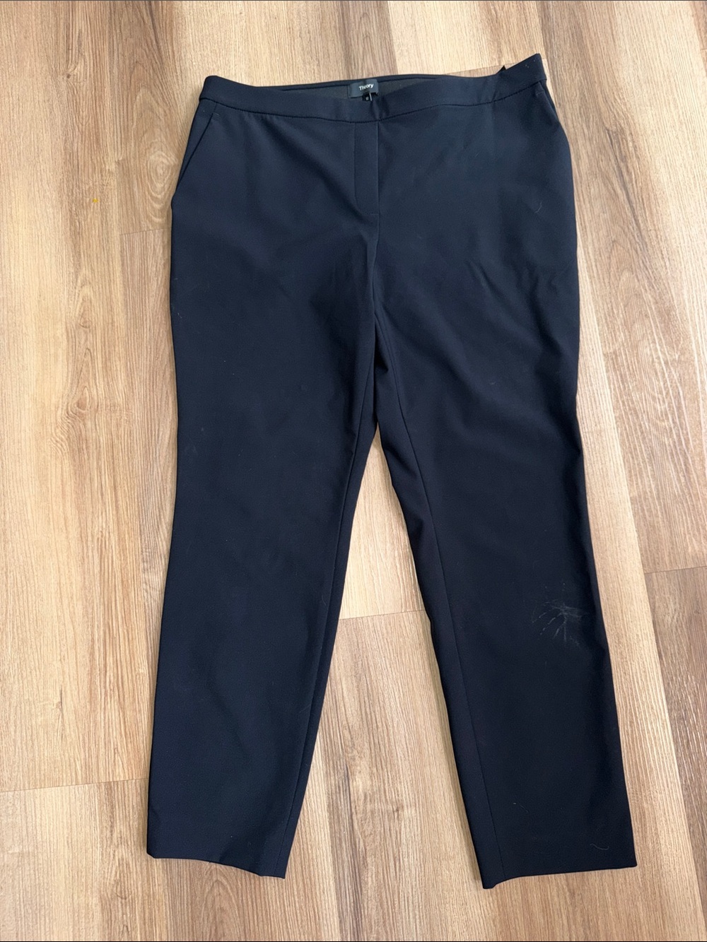 Theory Black Pants Trousers Pull On Office Slacks Size 12 or XL